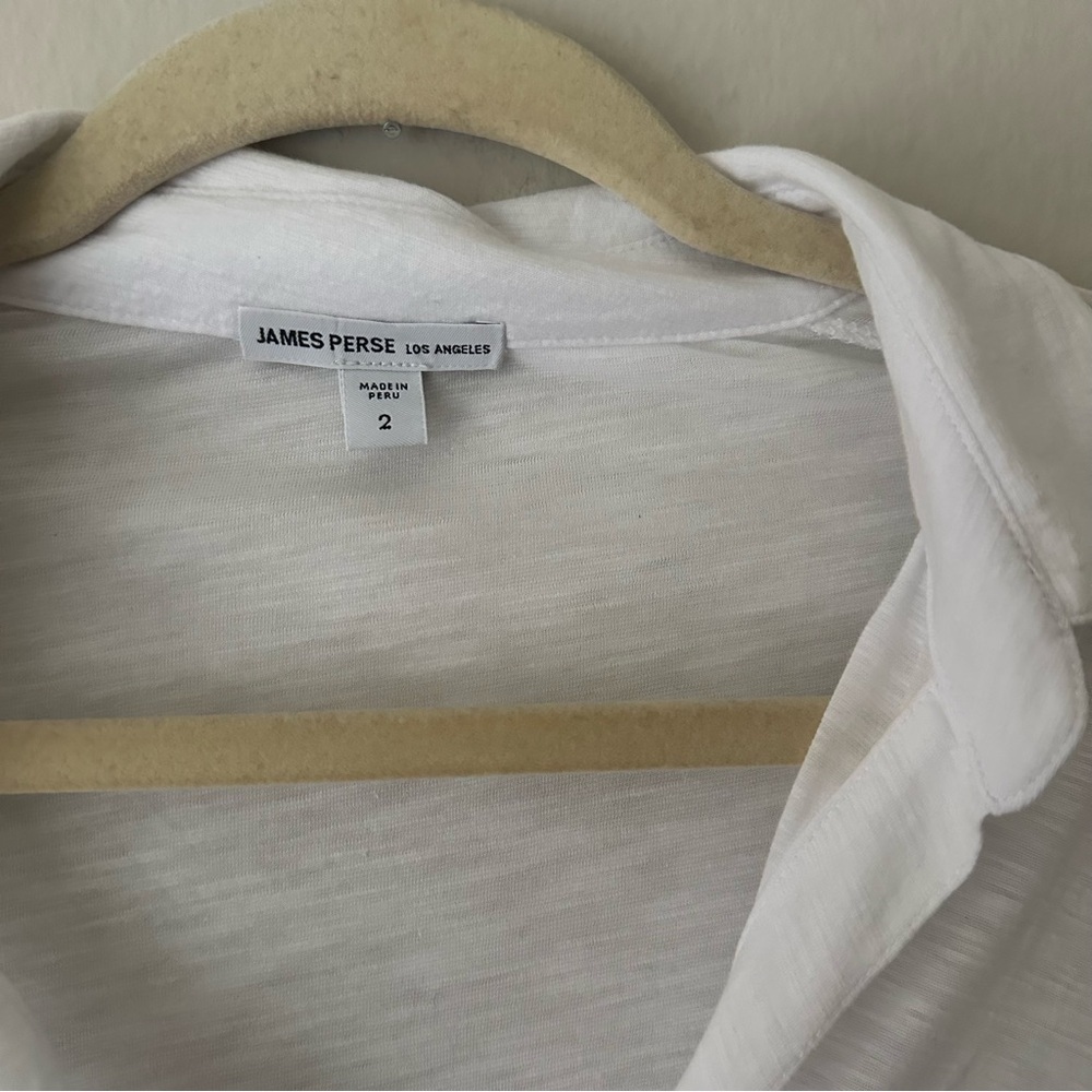 James Perse Slub Side Panel Button Front Shirt In… - image 6
